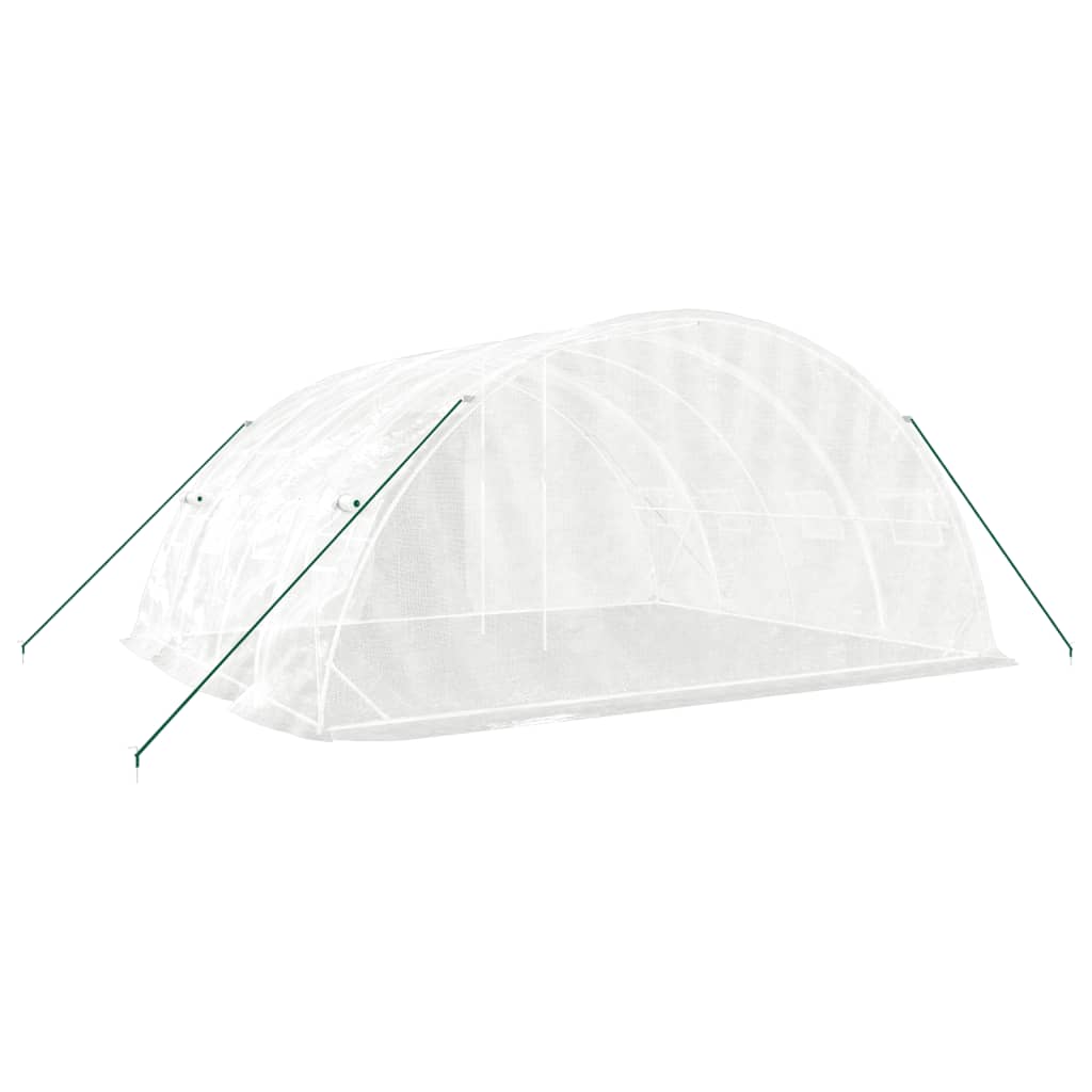 Greenhouse with steel frame white 20 m² 5x4x2.3 m