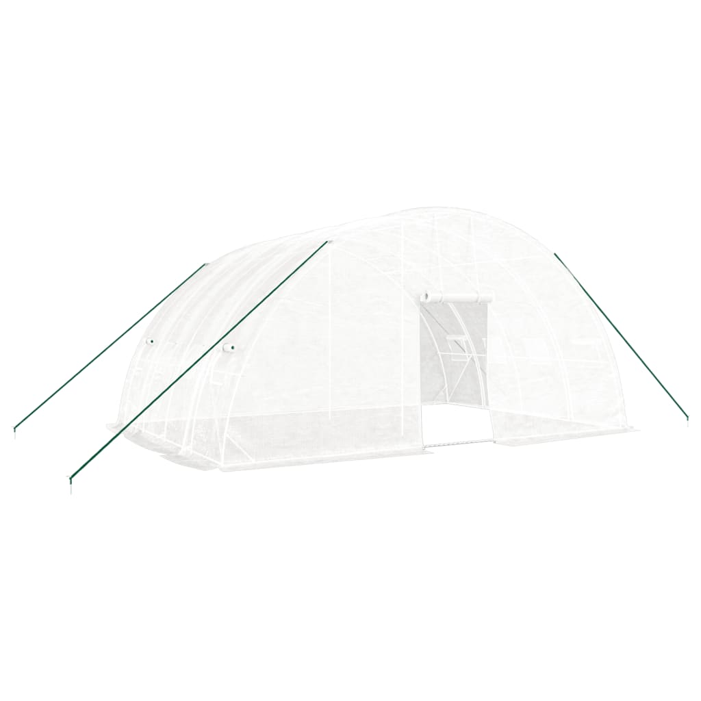 Greenhouse with steel frame white 24 m² 6x4x2.85 m
