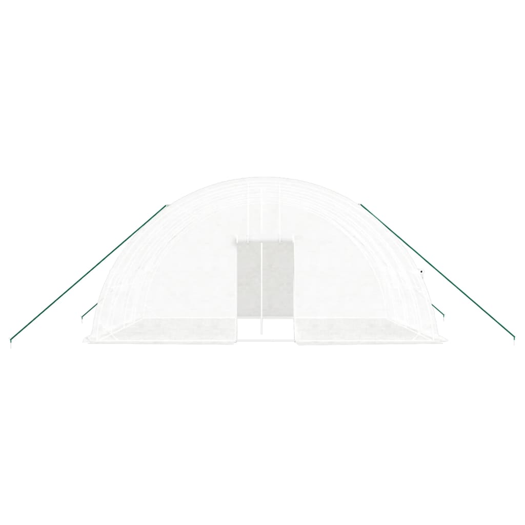 Greenhouse with steel frame white 24 m² 6x4x2.85 m