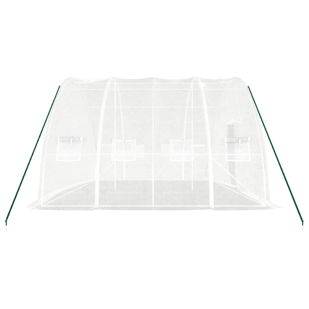 Greenhouse with steel frame white 24 m² 6x4x2.85 m