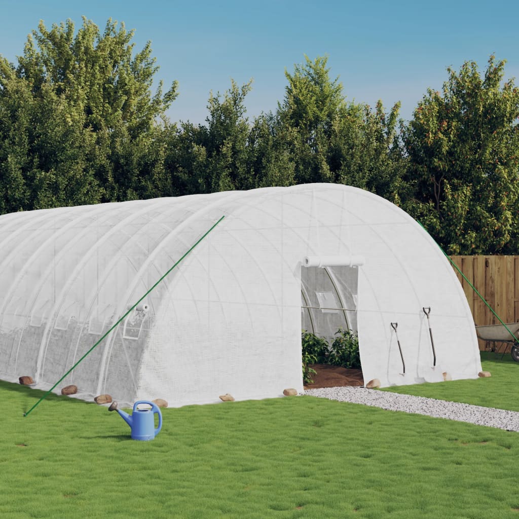 Greenhouse with steel frame white 108 m² 18x6x2.85 m