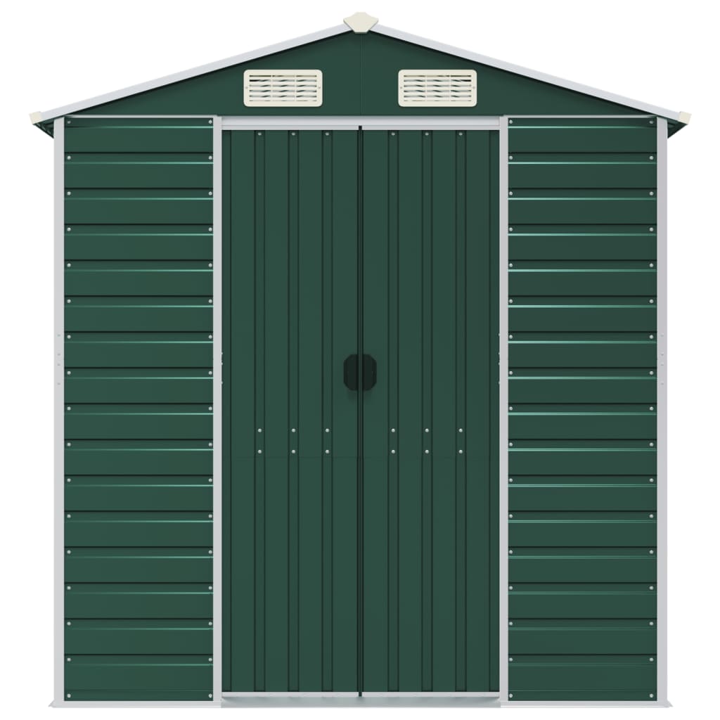 Gerätehaus Grün 191x895x198 cm Verzinkter Stahl