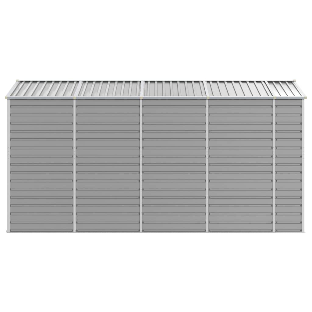 Gartenhaus Hellgrau 191x385x198 cm Verzinkter Stahl