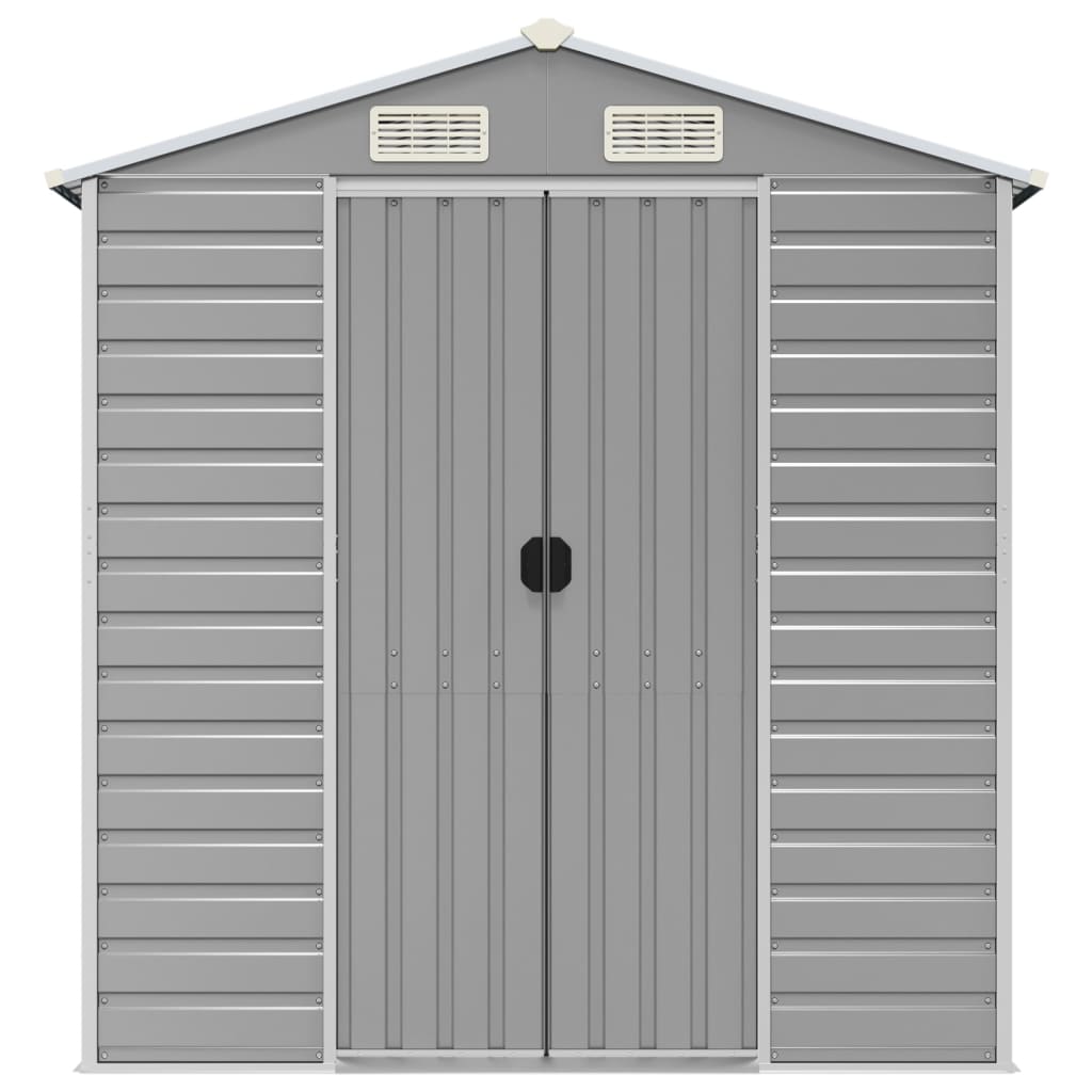 Gartenhaus Hellgrau 191 x 470 x 198 cm Verzinkter Stahl