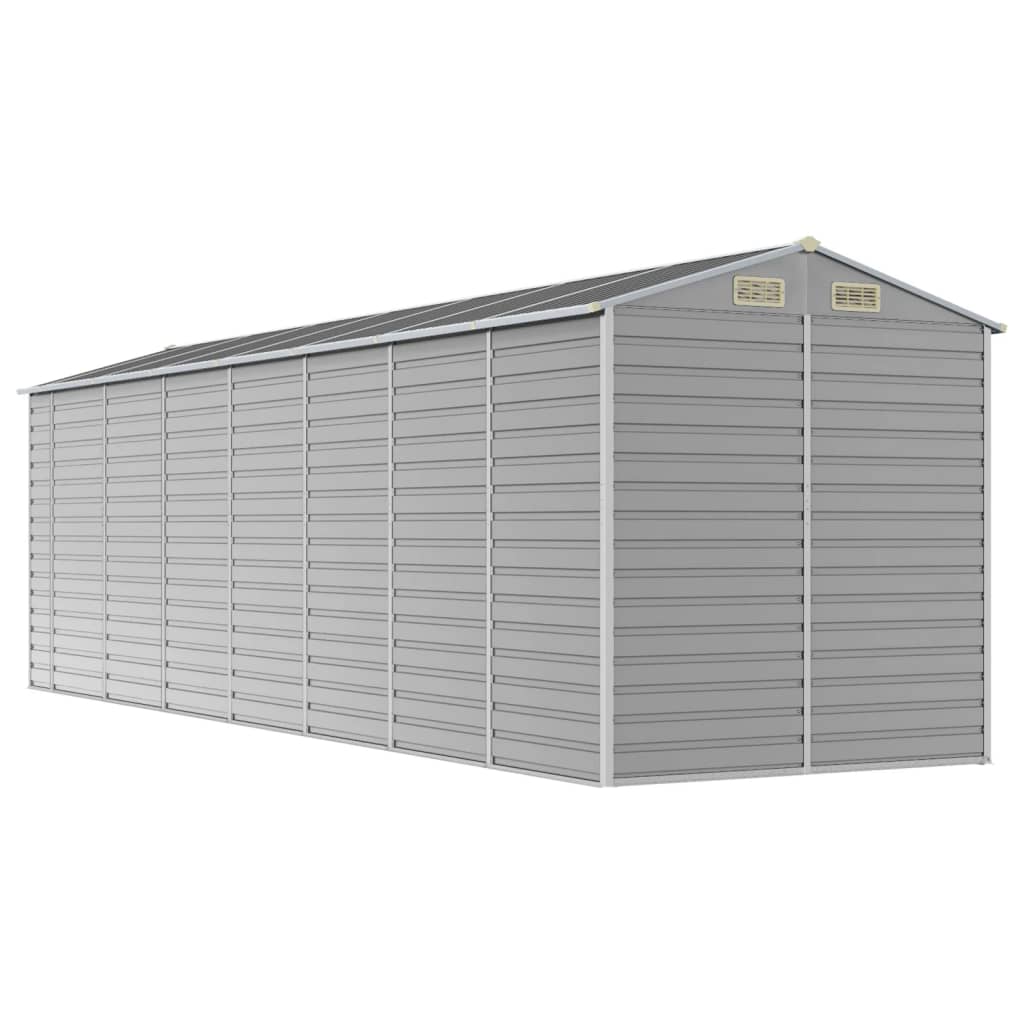 Gartenhaus Hellgrau 191 x 640 x 198 cm Verzinkter Stahl