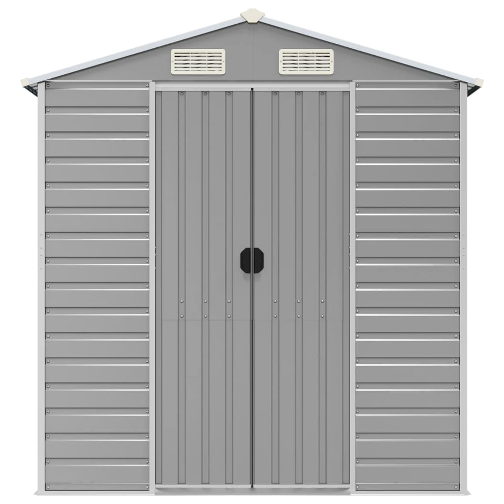 Gartenhaus Hellgrau 191x725x198 cm Verzinkter Stahl