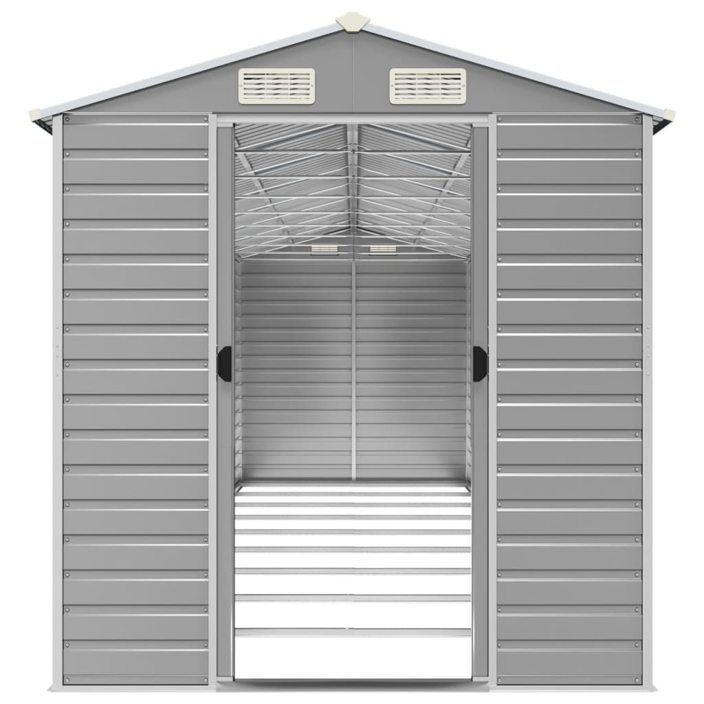 Gartenhaus Hellgrau 191 x 810 x 198 cm Verzinkter Stahl