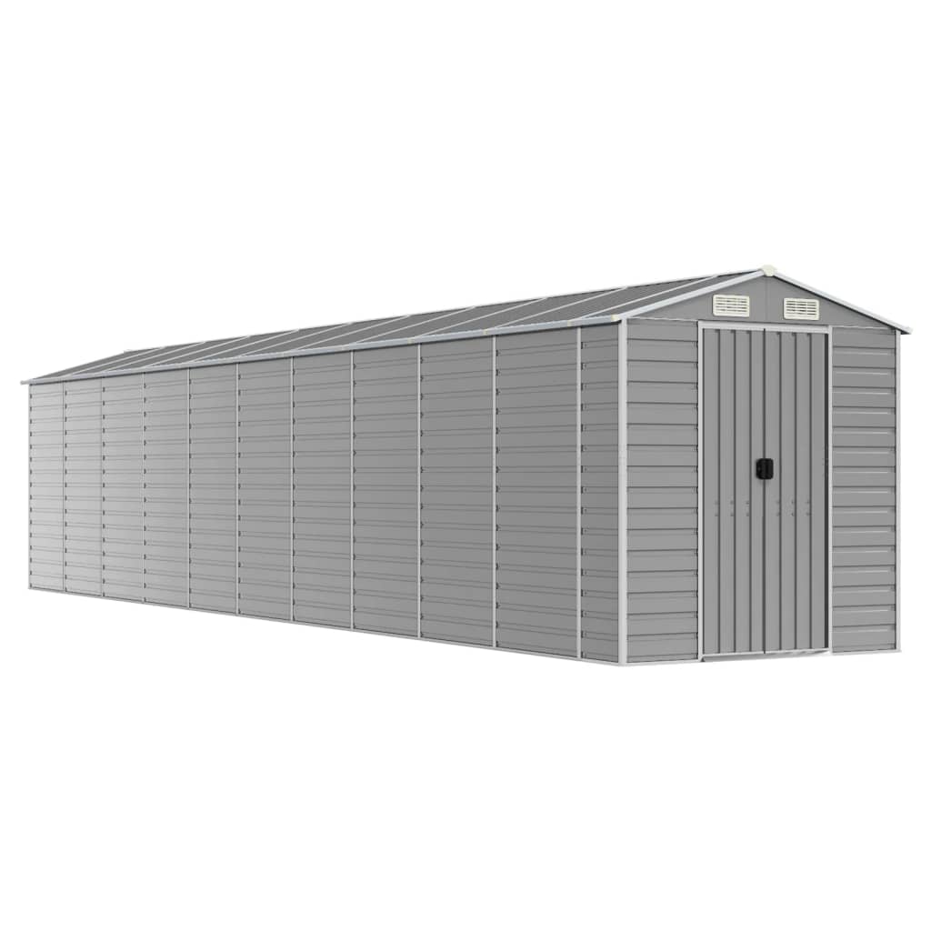 Gartenhaus Hellgrau 191x895x198 cm Verzinkter Stahl