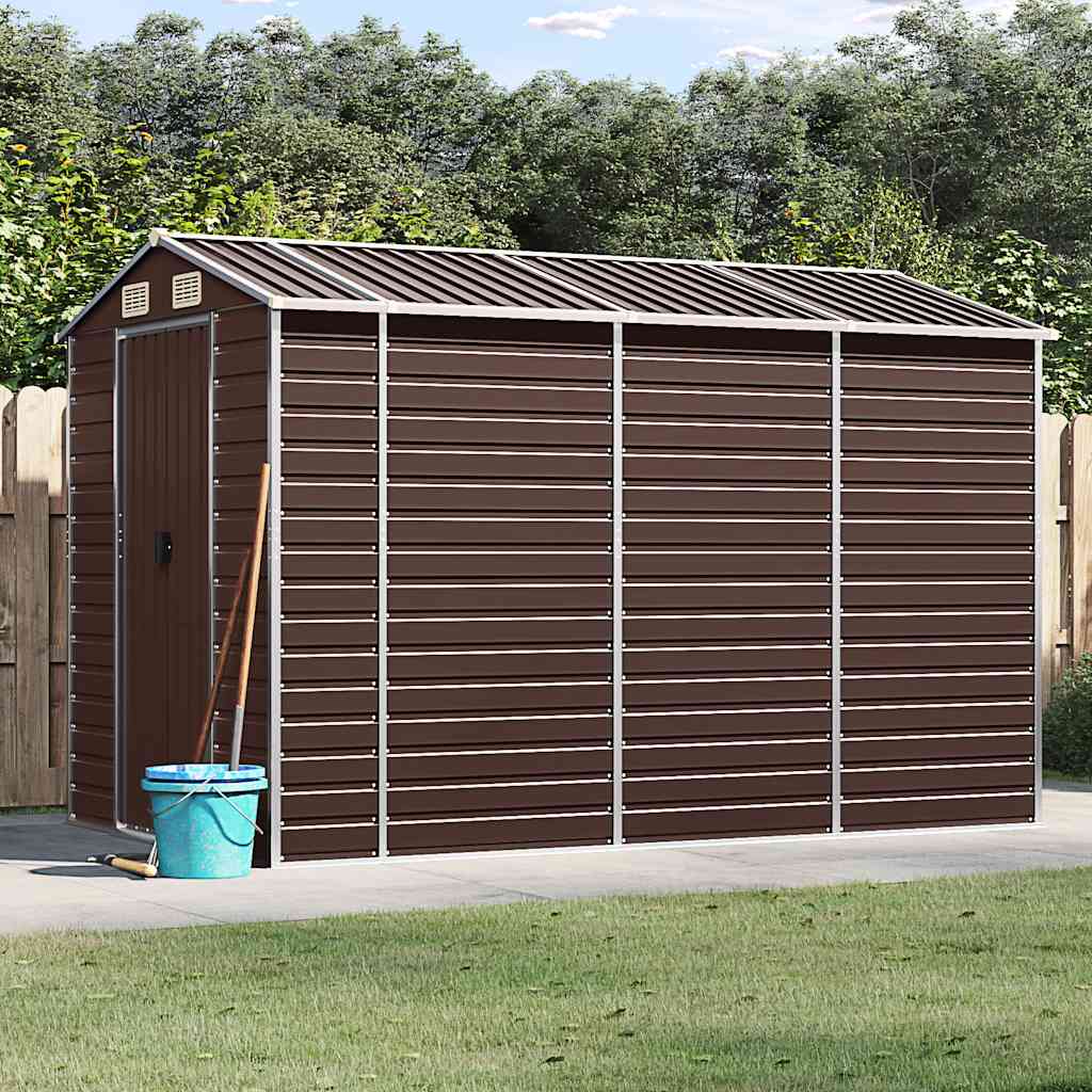 Gartenhaus Braun 191 x 300 x 198 cm Verzinkter Stahl
