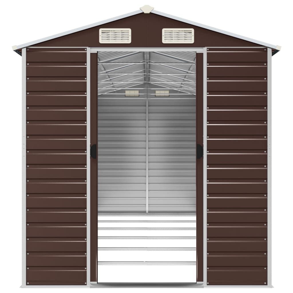 Gartenhaus Braun 191x555x198 cm Verzinkter Stahl