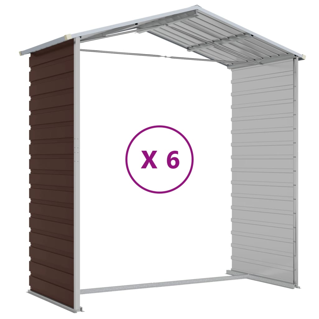Gartenhaus Braun 191x555x198 cm Verzinkter Stahl