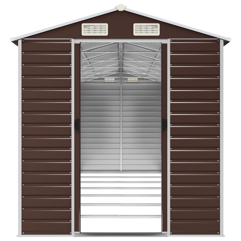 Gartenhaus Braun 191x640x198 cm Verzinkter Stahl