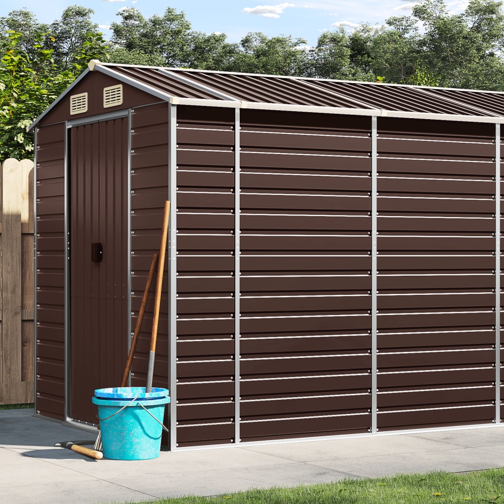 Gartenhaus Braun 191x640x198 cm Verzinkter Stahl