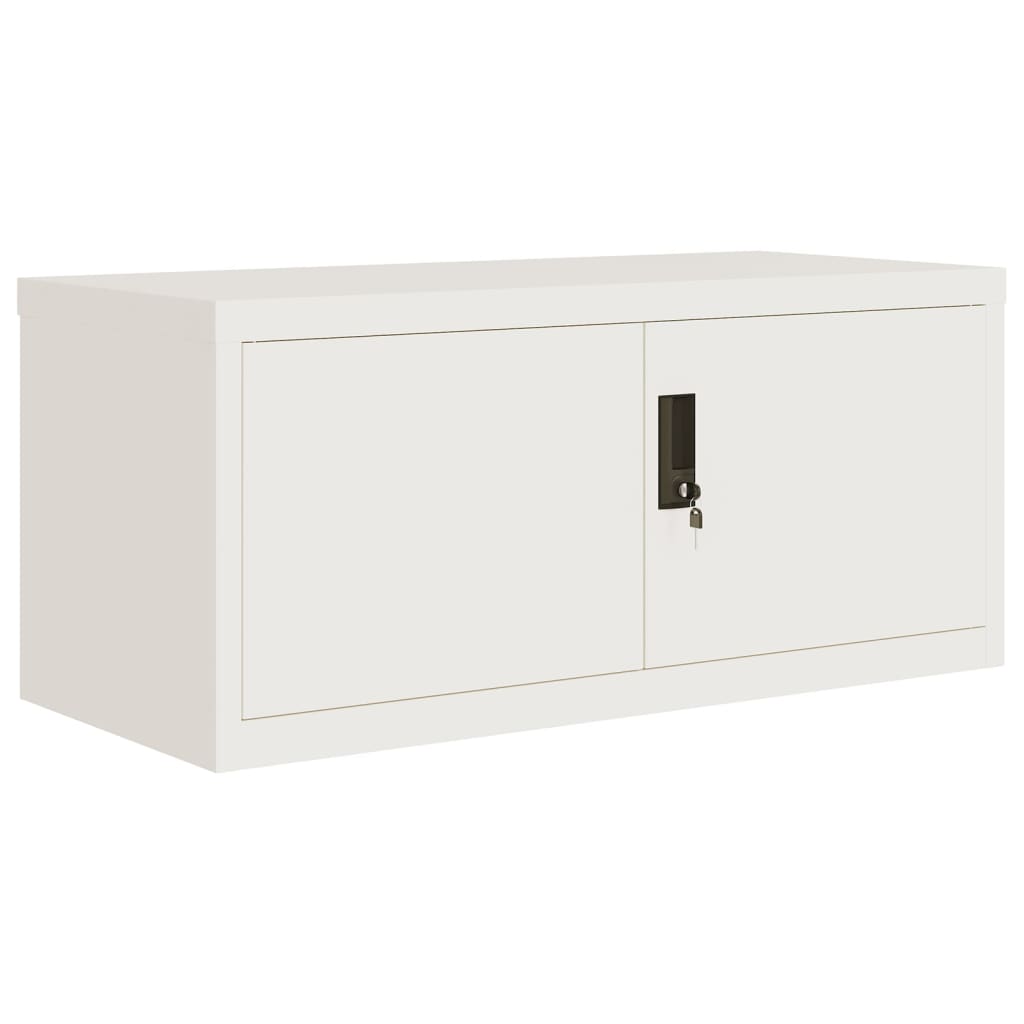 Aktenschrank Weiß 90x40x220 cm Stahl