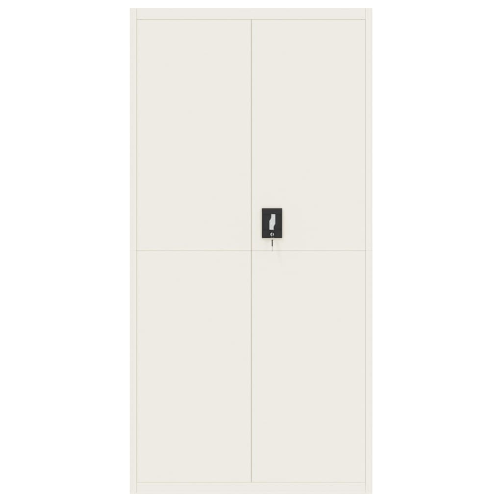 Aktenschrank Weiß 90x40x220 cm Stahl