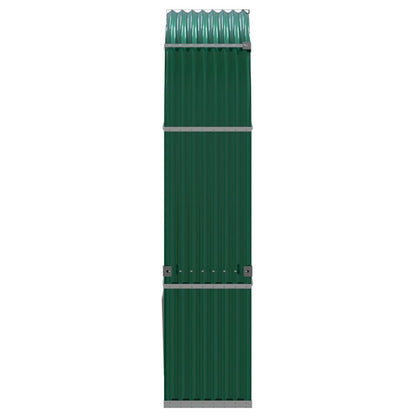 Kaminholzunterstand Grün 120x45x210 cm Verzinkter Stahl