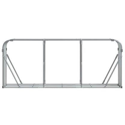 Kaminholzunterstand Hellgrau 234x45x100 cm Verzinkter Stahl
