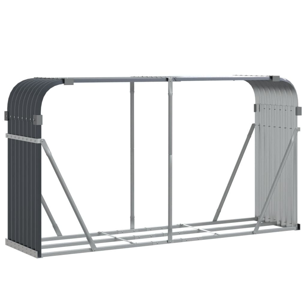 Kaminholzunterstand Anthrazit 180x45x100 cm Verzinkter Stahl