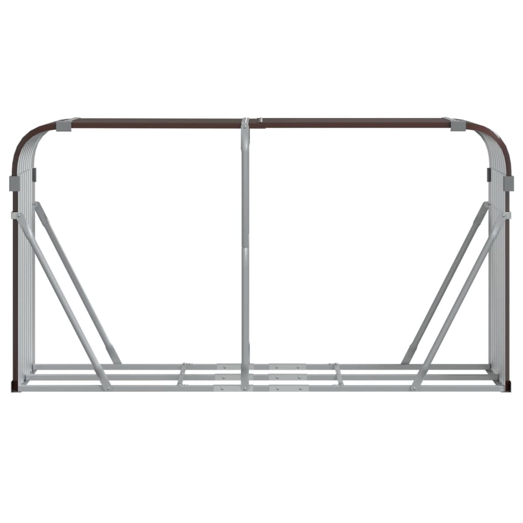 Kaminholzunterstand Braun 180x45x100 cm Verzinkter Stahl
