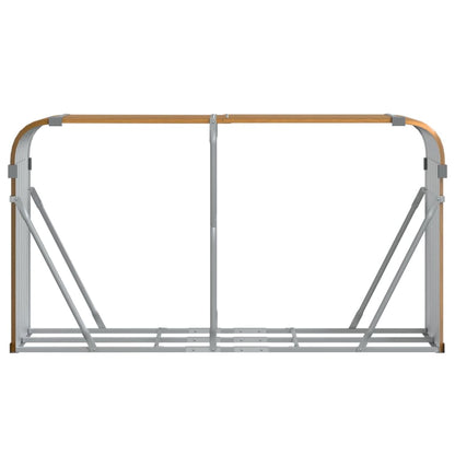 Kaminholzunterstand Holzoptik 180x45x100 cm Verzinkter Stahl