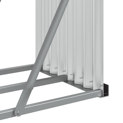 Kaminholzunterstand Silbern 180x45x100 cm Verzinkter Stahl