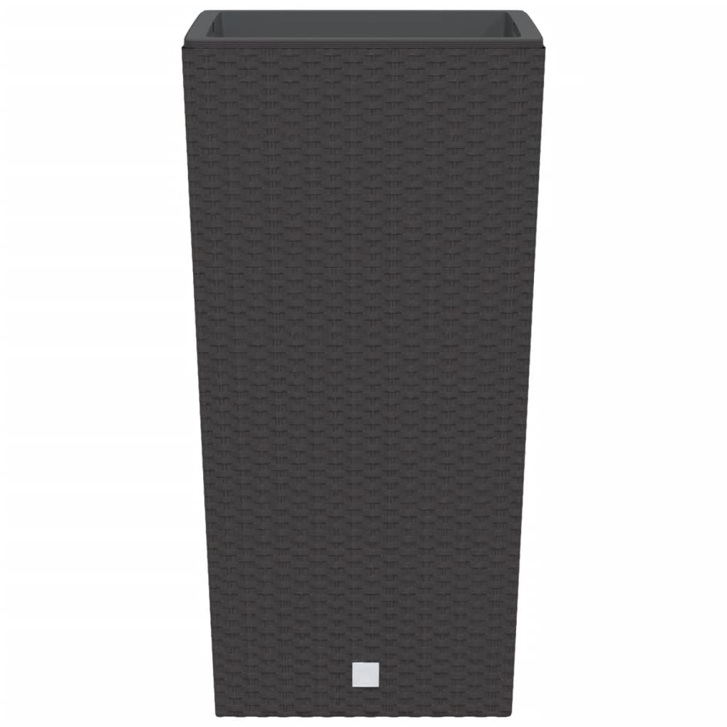 Pflanzkübel mit herausnehmbaren Einsatz Braun 21/49 L PP-Rattan