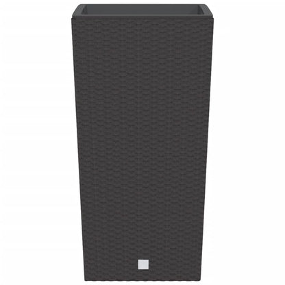 Pflanzkübel mit herausnehmbaren Einsatz Braun 21/49 L PP-Rattan