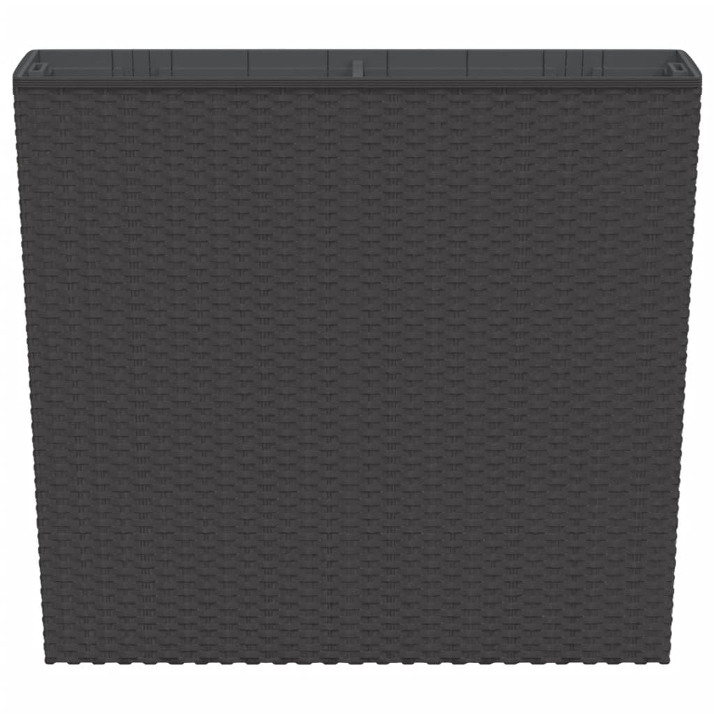 Pflanzkübel mit herausnehmbaren Einsatz Braun 12/44 L PP-Rattan