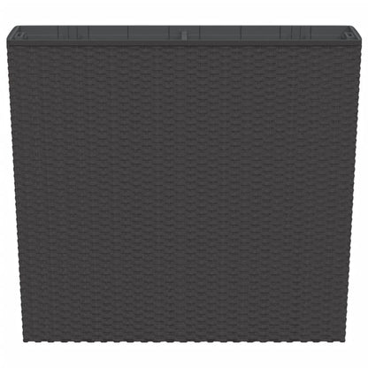 Pflanzkübel mit herausnehmbaren Einsatz Braun 12/44 L PP-Rattan