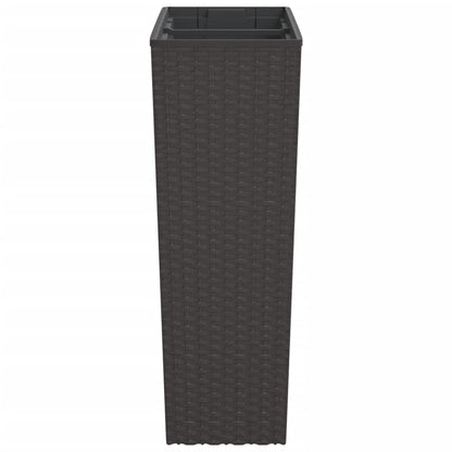 Pflanzkübel mit herausnehmbaren Einsatz Braun 12/44 L PP-Rattan