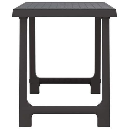Campingtisch Anthrazit 79x56x64 cm PP Holzoptik