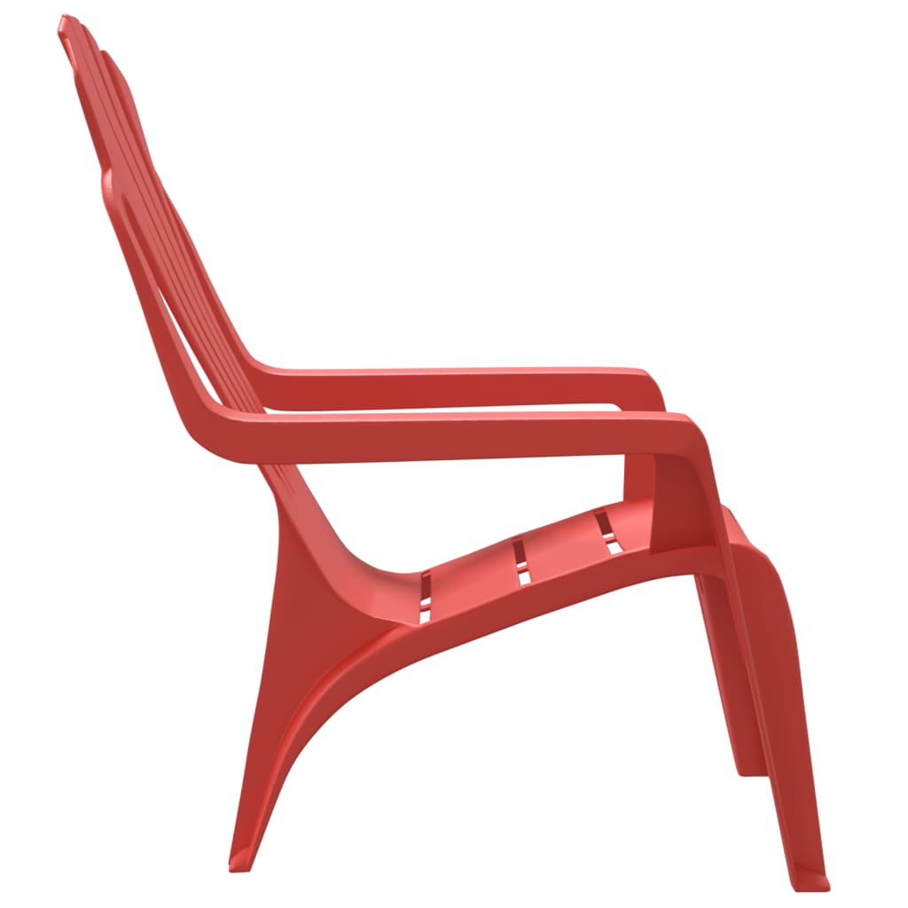 Chaises de jardin pour enfants 2 pièces rouge 37x34x44 cm PP aspect bois