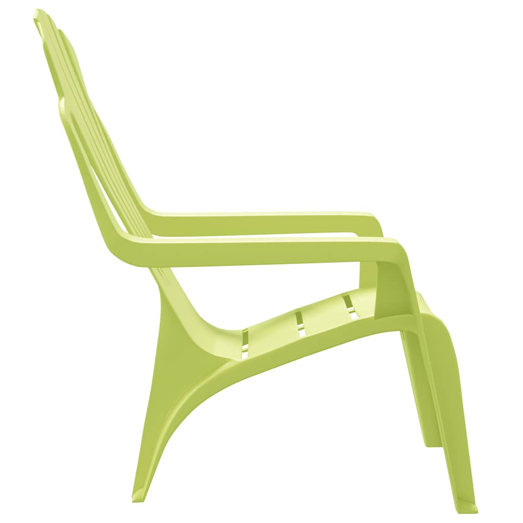 Chaises de jardin pour enfants 2 pièces. Vert 37x34x44 cm PP aspect bois.