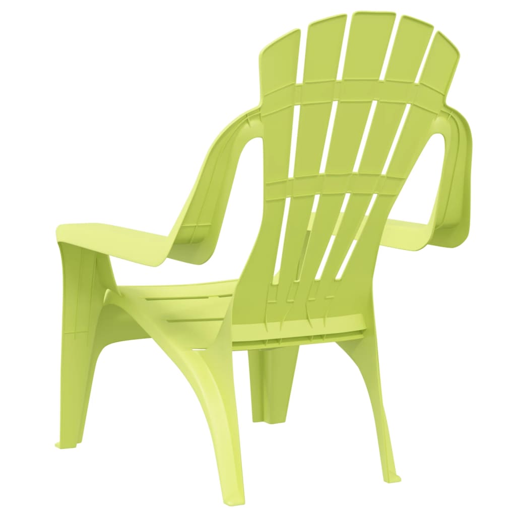 Chaises de jardin pour enfants 2 pièces. Vert 37x34x44 cm PP aspect bois.