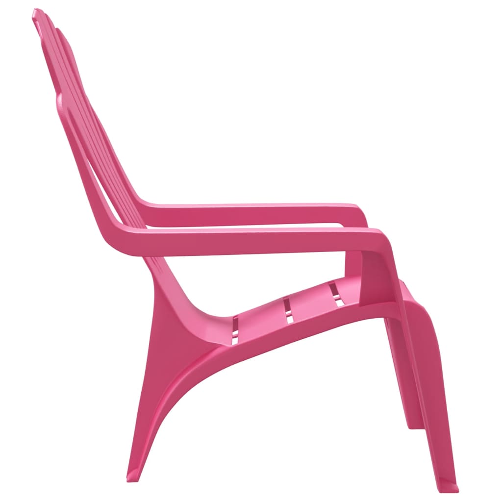 Chaises de jardin pour enfants 2 pièces rose 37x34x44 cm PP aspect bois