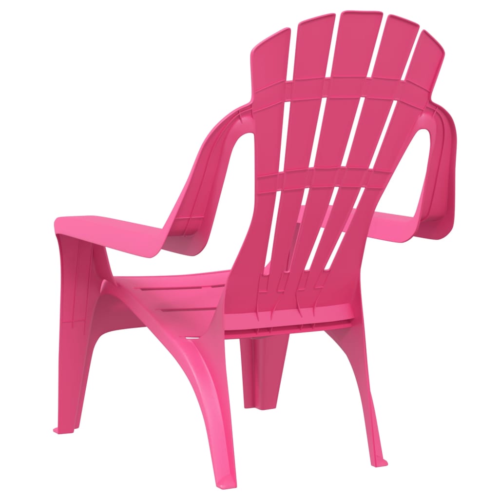 Chaises de jardin pour enfants 2 pièces rose 37x34x44 cm PP aspect bois