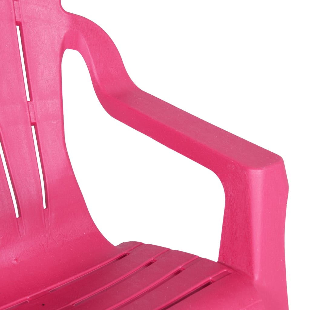 Chaises de jardin pour enfants 2 pièces rose 37x34x44 cm PP aspect bois