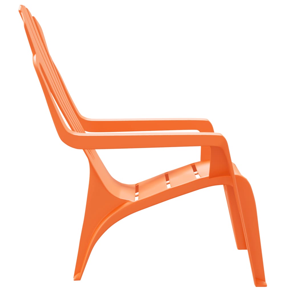 Chaises de jardin pour enfants 2 pièces. Orange 37x34x44 cm PP aspect bois.