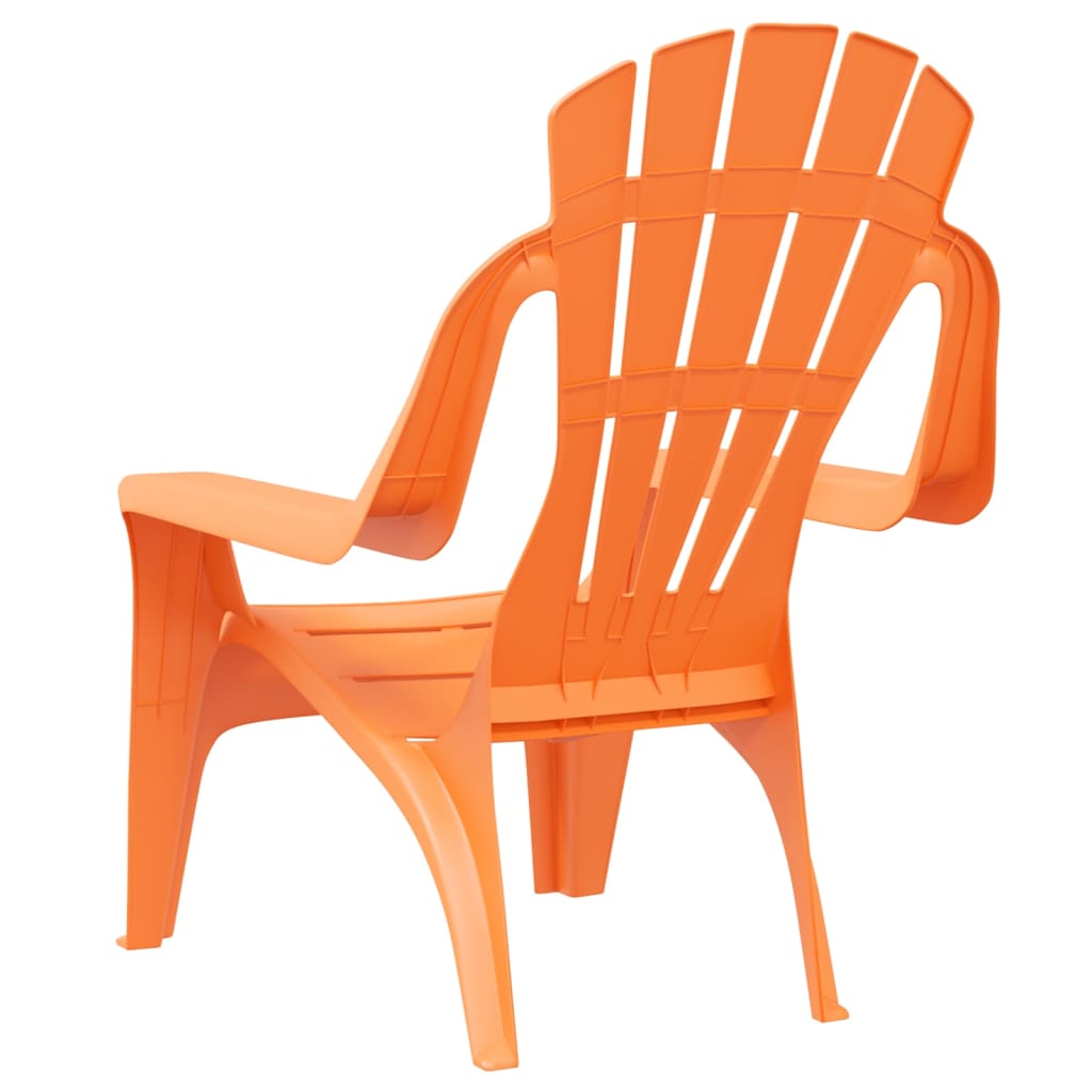 Chaises de jardin pour enfants 2 pièces. Orange 37x34x44 cm PP aspect bois.