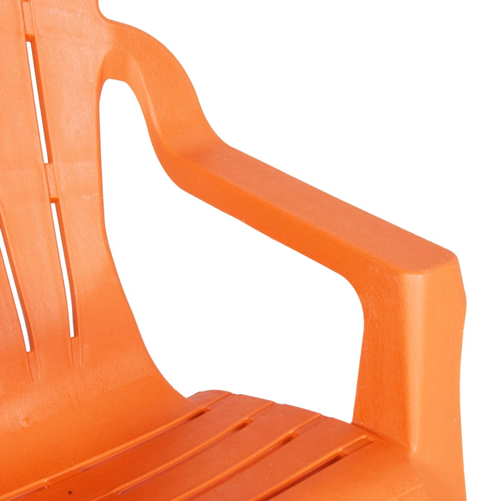 Chaises de jardin pour enfants 2 pièces. Orange 37x34x44 cm PP aspect bois.