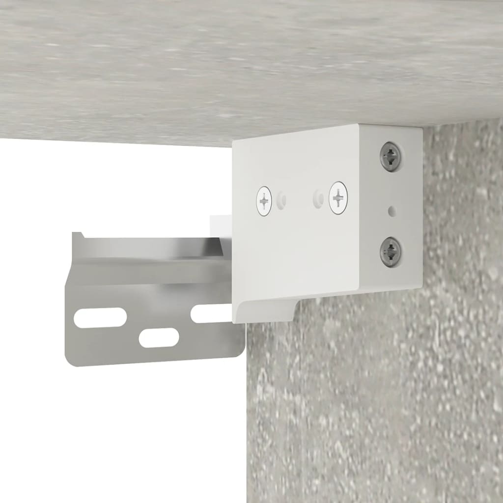 Meubles TV muraux, 2 pièces, gris béton, 57 x 34,5 x 40 cm