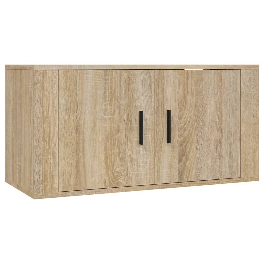 TV-Wandschränke 2 Stk. Sonoma-Eiche 80x34,5x40 cm