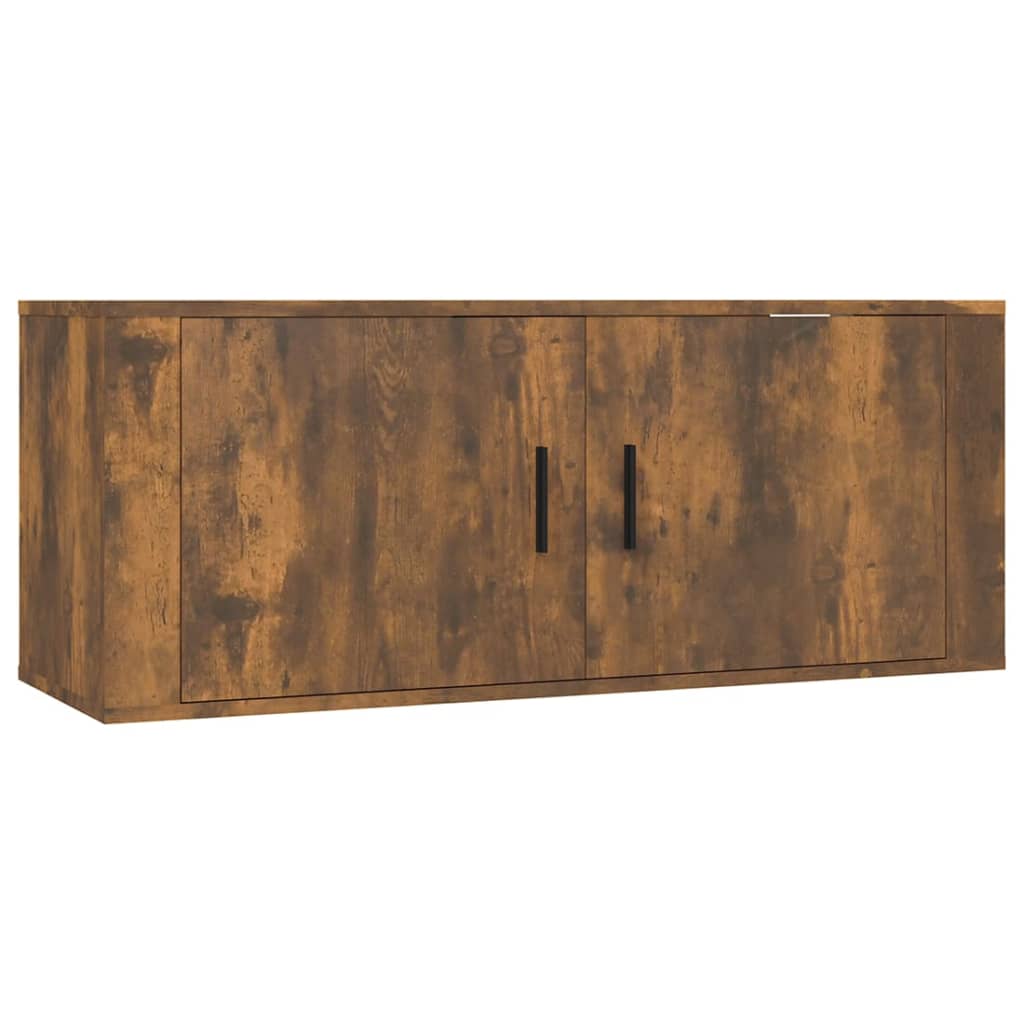 TV-Wandschränke 2 Stk. Räuchereiche 100x34,5x40 cm