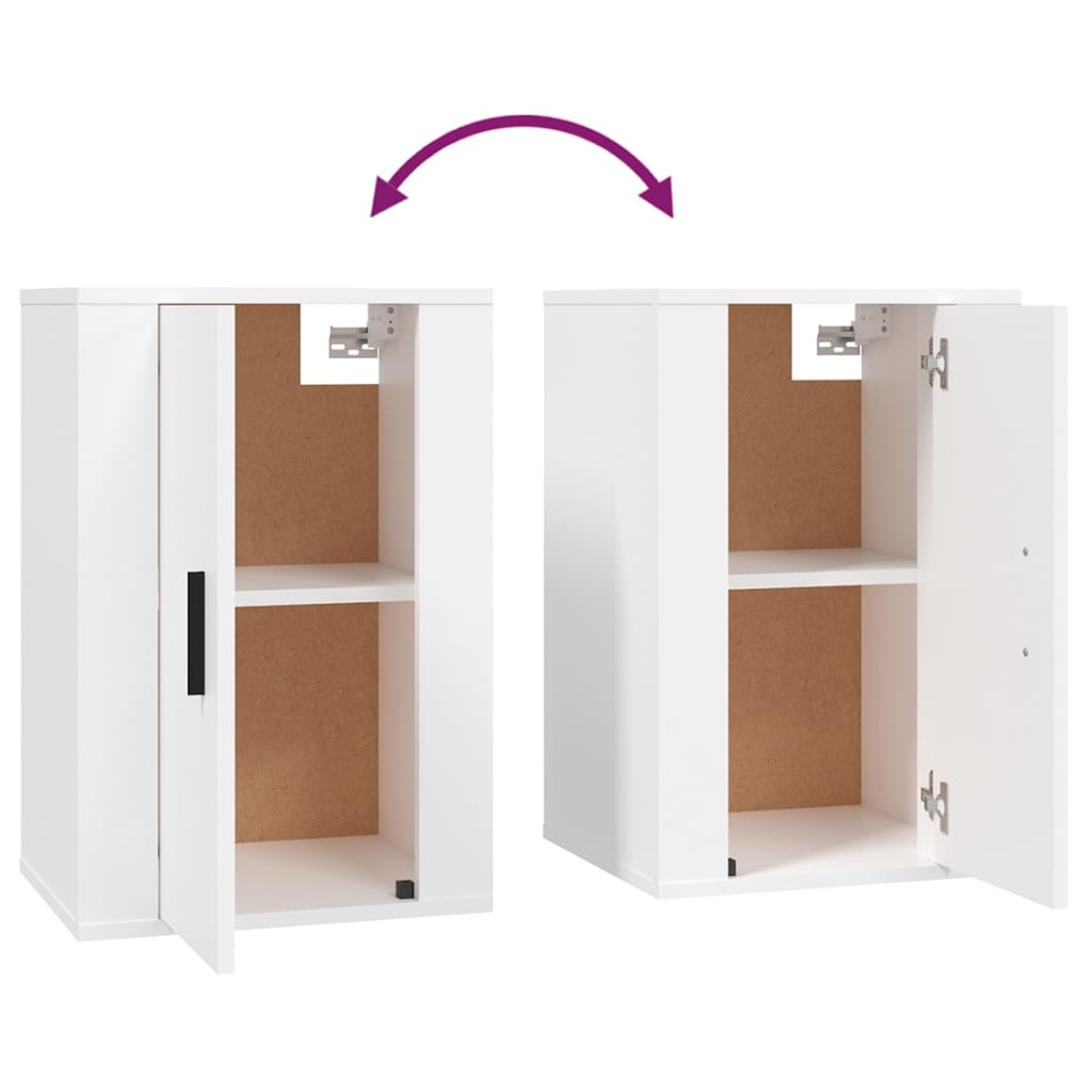 Ensemble de meubles TV 2 pièces en bois blanc