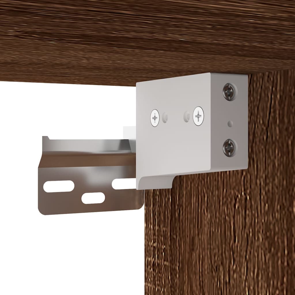 Ensemble de meubles TV 2 pièces en bois aspect chêne brun