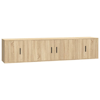 3-tlg. TV-Schrank-Set Sonoma-Eiche Holzwerkstoff