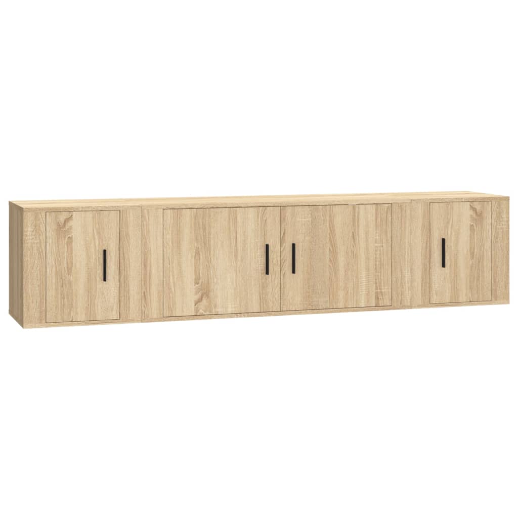 3-tlg. TV-Schrank-Set Sonoma-Eiche Holzwerkstoff