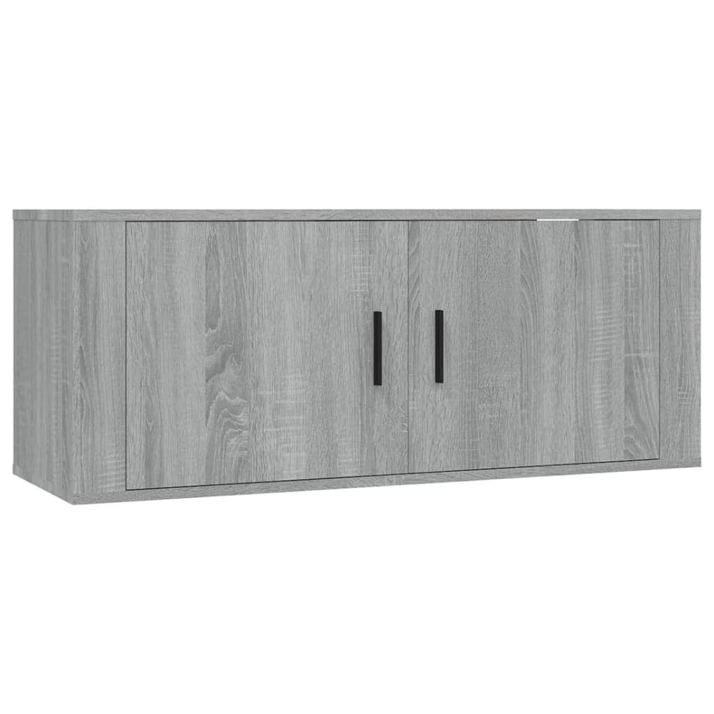 3-tlg. TV-Schrank-Set Grau Sonoma Holzwerkstoff