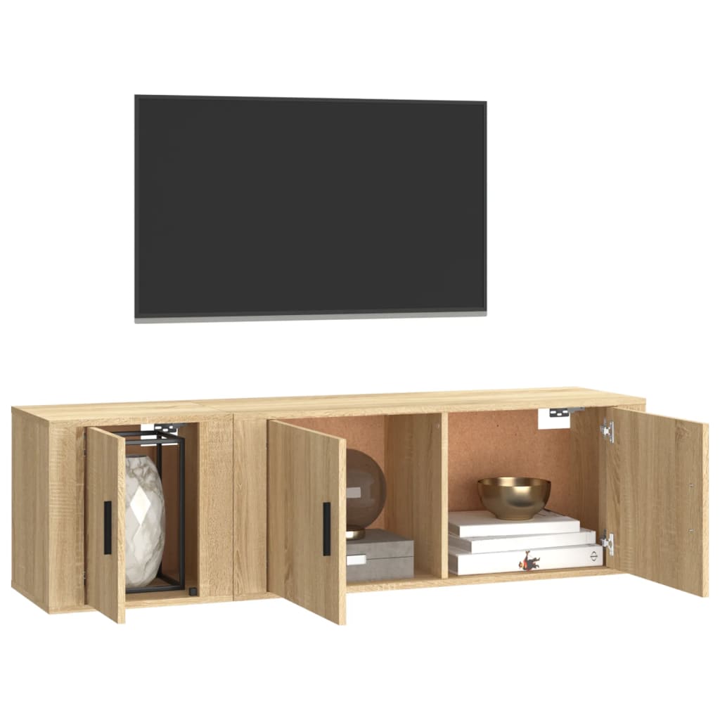 2-tlg. TV-Schrank-Set Sonoma-Eiche Holzwerkstoff