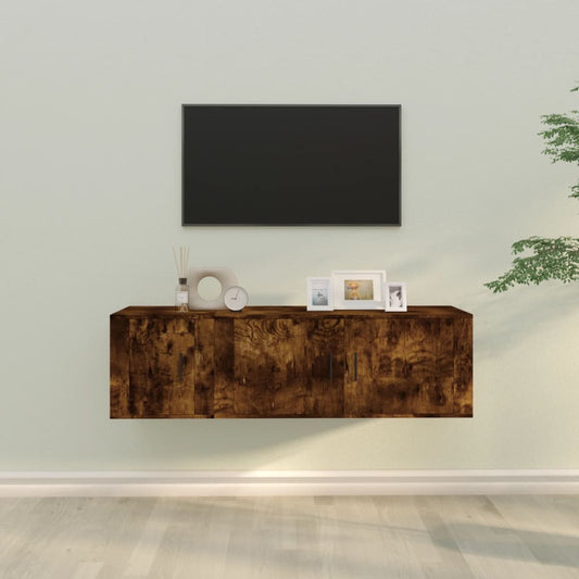 2-tlg. TV-Schrank-Set Räuchereiche Holzwerkstoff